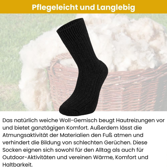 Dabisocks 6 Paar Merino Socken Herren Damen, Warme Wintersocken aus Wolle – Atmungsaktive & Weiche Socken für Alltag, Arbeit & leichte Outdoor-Aktivitäten