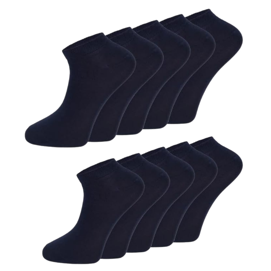 Dabisocks 10 Paar Sneaker Socken Herren Damen, Baumwolle Atmungsaktive Bequem Kurz Sportsocken