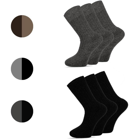 Dabisocks 6 Paar Merino Socken Herren Damen, Warme Wintersocken aus Wolle – Atmungsaktive & Weiche Socken für Alltag, Arbeit & leichte Outdoor-Aktivitäten