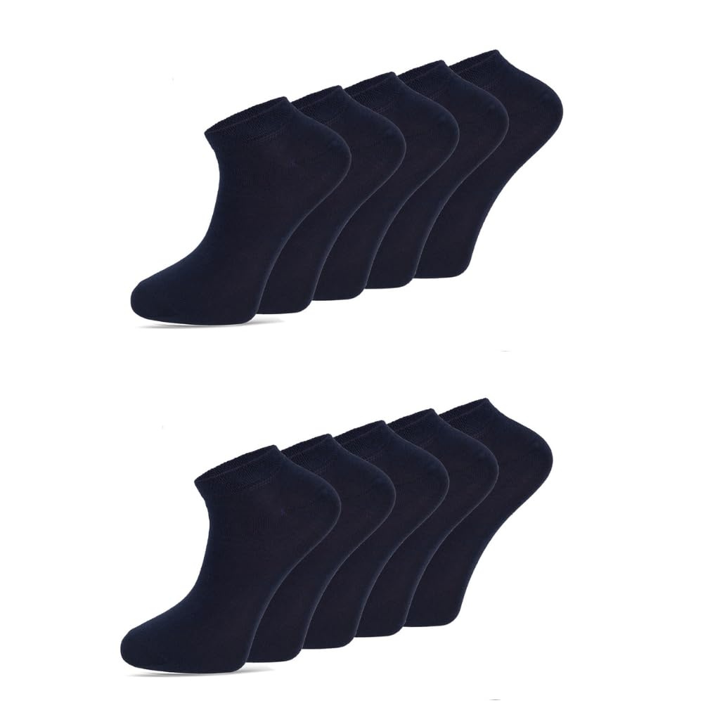 dabisocks 10 Paar Sneaker Socken Herren Damen 35-38 39-42 43-46 47-49, Baumwolle Atmungsaktive Bequem Kurz Sportsocken, Wandersocken, Füßlinge Damen, Unisex Socken, Laufsocken,