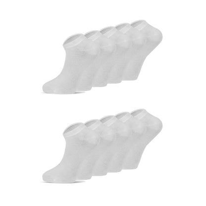 dabisocks 10 Paar Bambus Sneaker Socken Damen & Herren – Schwarz – Atmungsaktiv, Weicher Bund, Anti-Schweiß & Geruchshemmend – Sport & Alltag 35-38/39-42/43-46/47-49