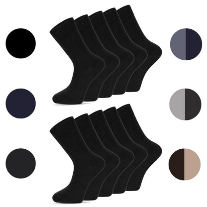 dabisocks 10 Paar Socken Herren Damen 35-38 39-42 43-46 47-49, Atmungsaktive Bequeme Lange, Arbeitssocken, Unisex Sportsocken, Laufsocken, Wandersocken, Businesss Herrensocken, Baumwollsocken Knie