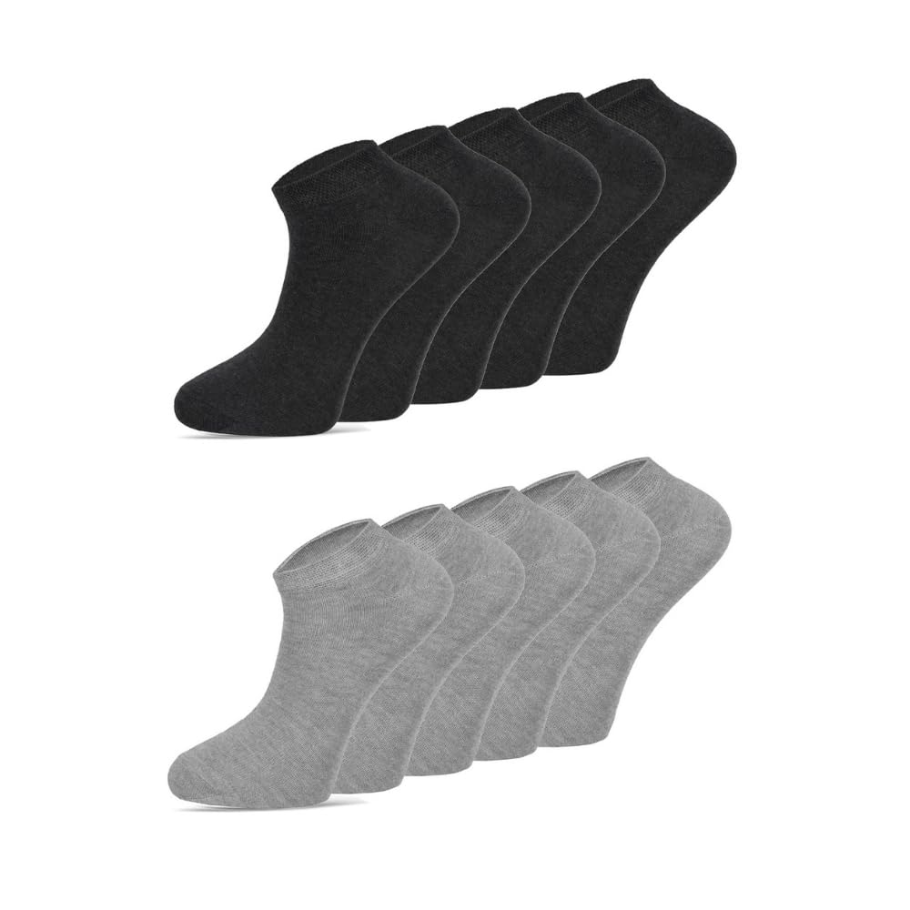 dabisocks 10 Paar Sneaker Socken Herren Damen 35-38 39-42 43-46 47-49, Baumwolle Atmungsaktive Bequem Kurz Sportsocken, Wandersocken, Füßlinge Damen, Unisex Socken, Laufsocken,