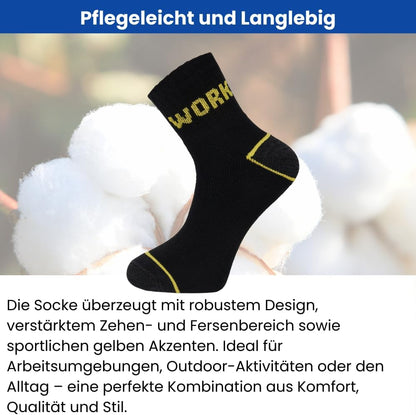 10 Paar Arbeitssocken Herren Damen 35-38 39-42 43-46 47-49, Bequeme Atmungsaktive Quarter Socken – Robuste Funktionssocken mit Verstärkter Ferse & Spitze – Kurze Arbeitssocken für Damen und Männer